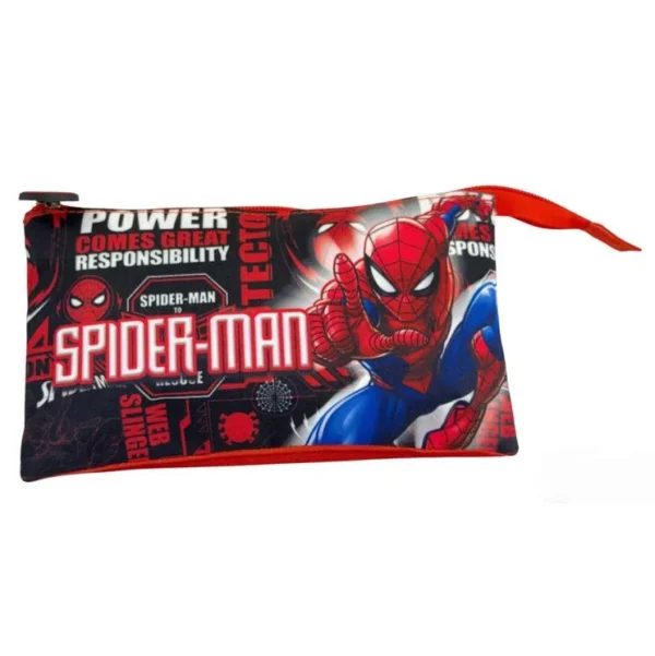 Marvel Spindelmannen pennfodral med 3 fack 22 × 14 cm - Bild 2
