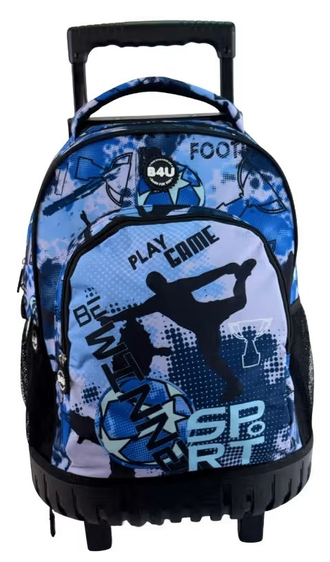 Football Be Winner Premium rullande skolväska, 44 cm