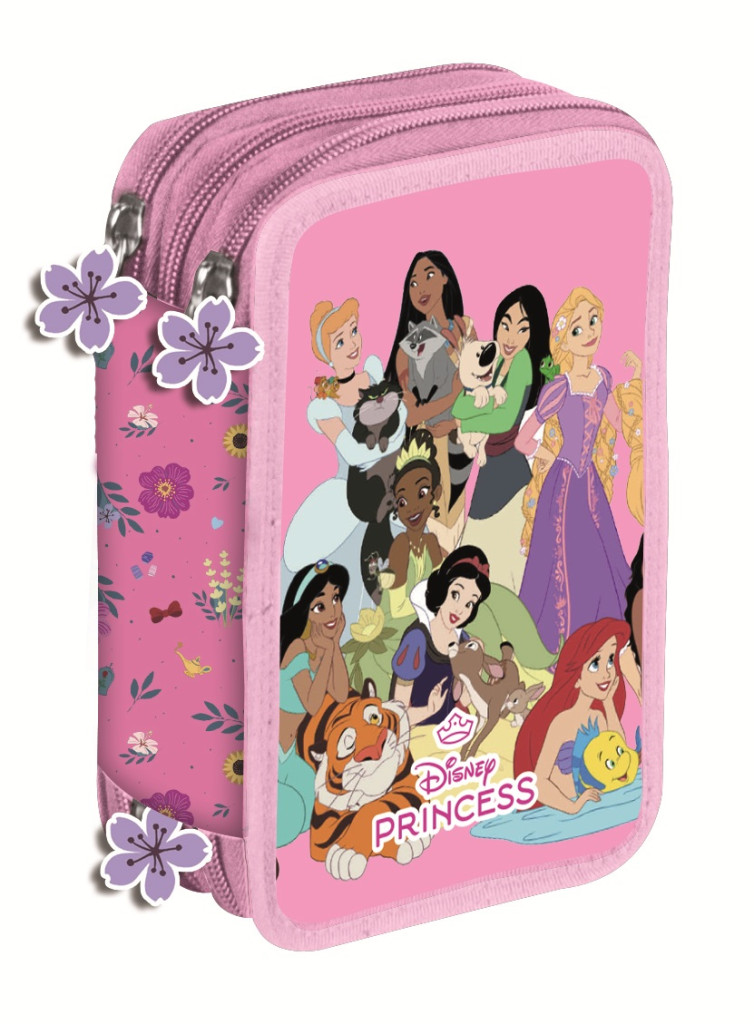 Disney Princess pennfodral med 3 våningar och innehåll Giotto