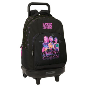 K-pop Demon Hunters Negra premium rullande skolväska, 45 cm