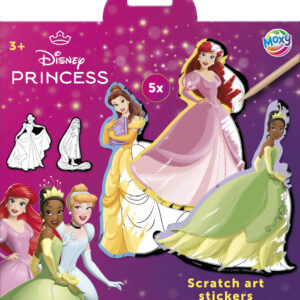 Disney Princess sagoset med 5 skrapklistermärken