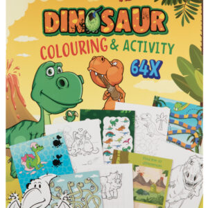 Dinosaurie målar- och aktivitetsset 64 sidor