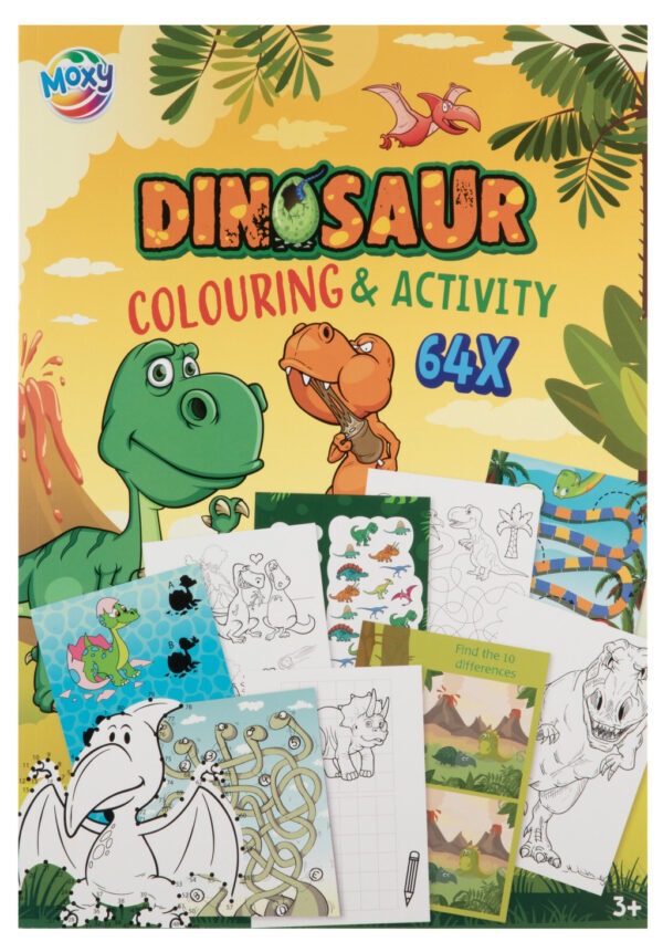Dinosaurie målar- och aktivitetsset 64 sidor