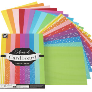 Colour Craft mönstrat kartongpapper A4