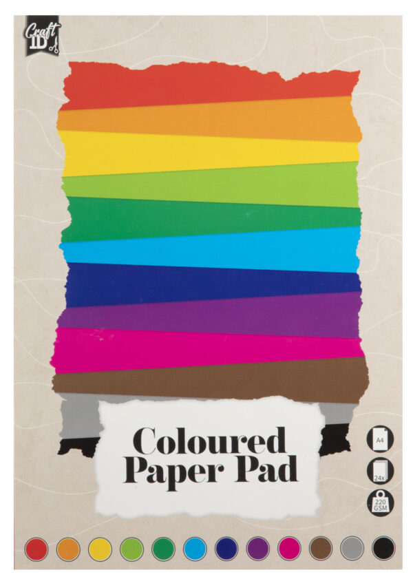 Colour Craft A4 cardstock i 12 färger