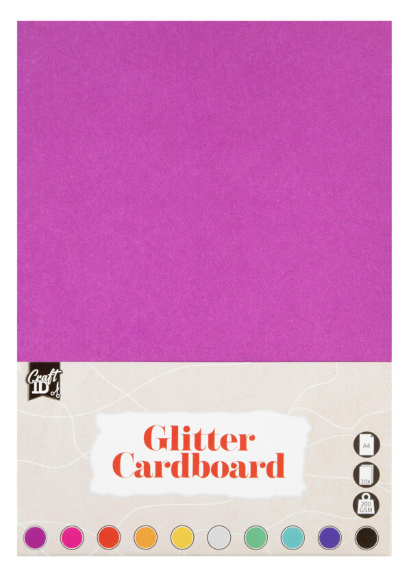 Colour Craft glitterkartong A4 12 färger