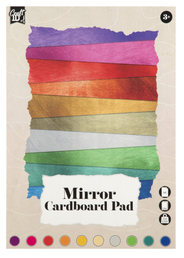 Colour Craft spegelkartongpapper A4, 10 färger