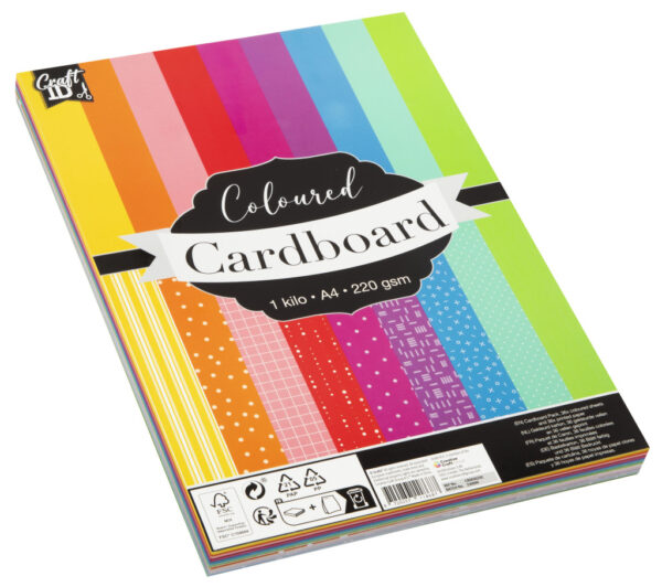 Colour Craft färgat kartongpapper A4