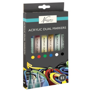 Colour Nassau 6-delars akryl dubbelspetsade markers