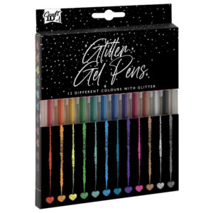 Colour Craft glitter gelpennor, set om 12