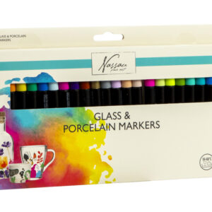 Färgpennor för glas och porslin, 24-pack