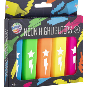 Colour Neon set med 5 färgglada överstrykningspennor