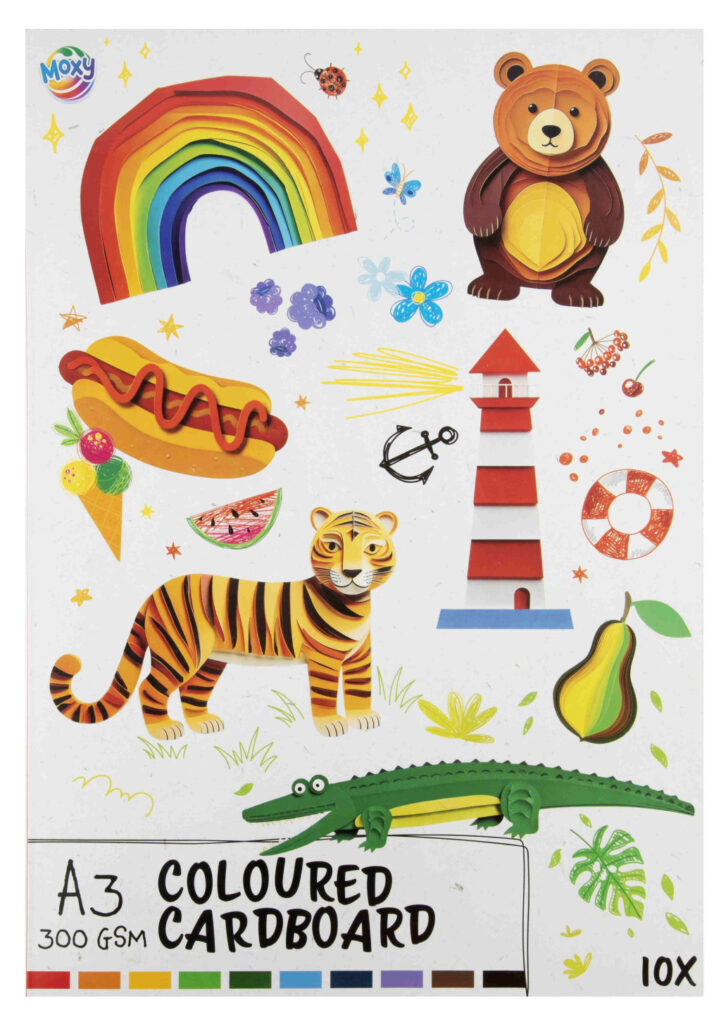 Colour Moxy färgat kartongpapper set 10 ark