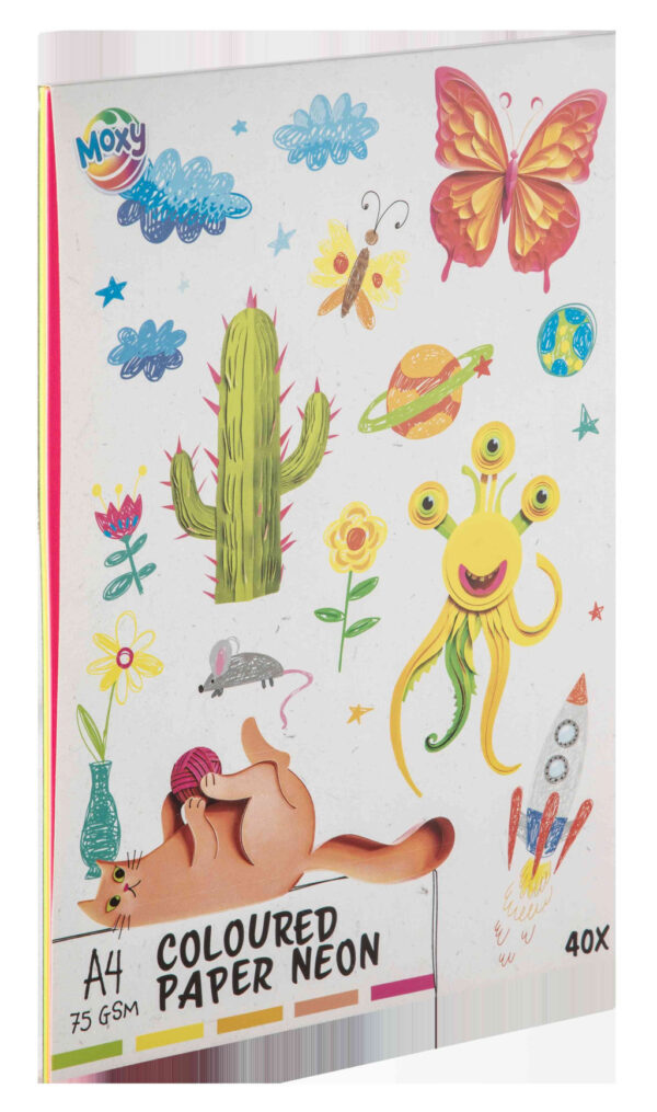Colour Moxy neon kreativt pappersset 40 ark