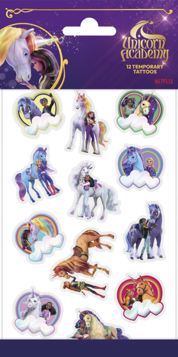 Unicorn Academy Heart 12 st tatueringar