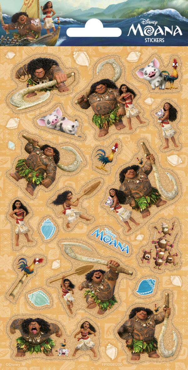 Disney Vaiana glitterdekal 20x10 cm