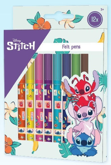 Disney Lilo and Stitch tuschpennor, 12-pack