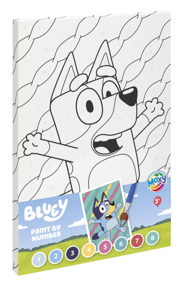 Bluey målarset med siffror 30x20 cm