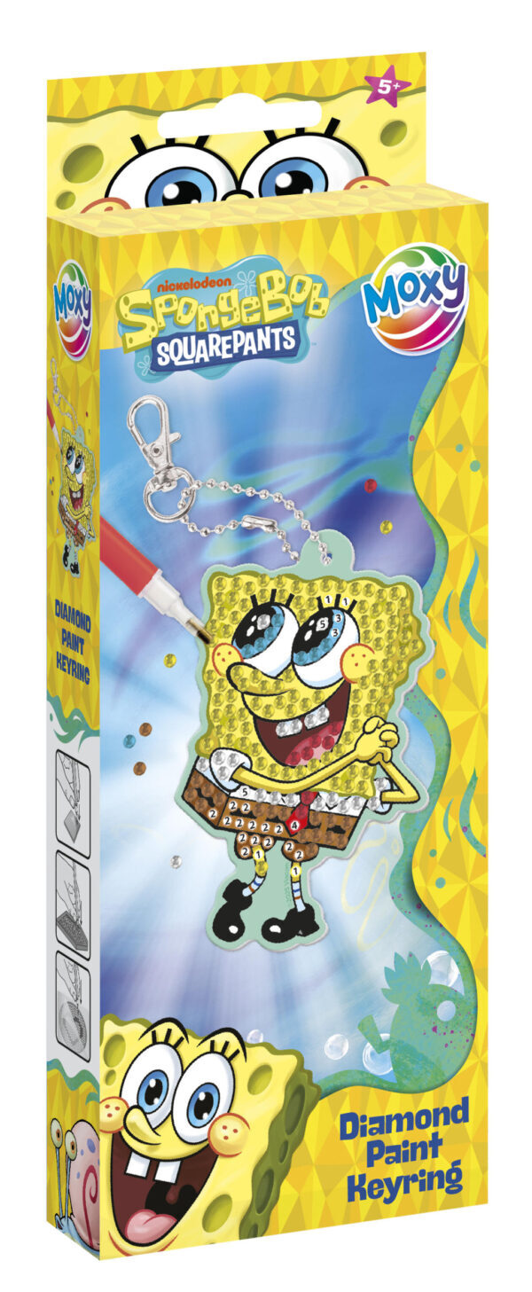 SpongeBob Nyckelring med diamantmålning, 21x8 cm