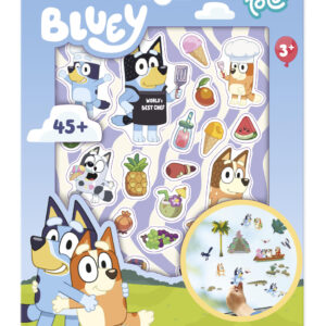 Bluey sommar fönsterdekalset