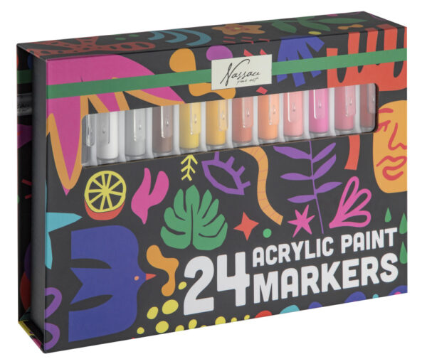 Colour Nassau Akrylpennor Set med 24