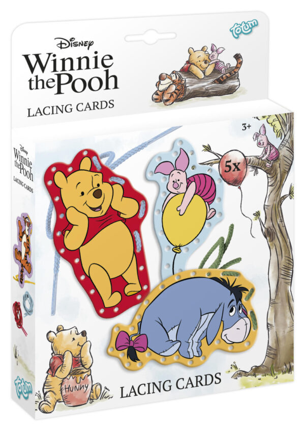 Disney Nalle Puh set med 5 snörningskort