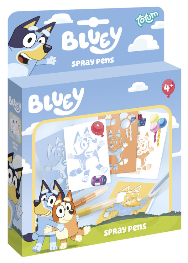 Bluey kreativt set med spraypennor