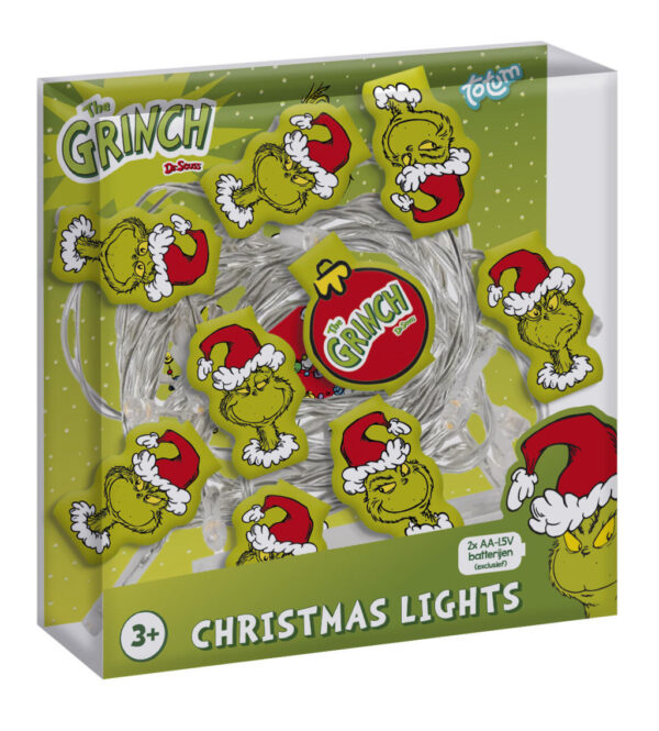 The Grinch Dr Seuss julbelysning med LED-slinga