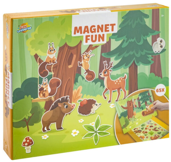 Magnetset Djur i skogen med 65 delar