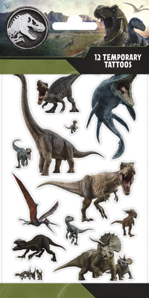Jurassic World set med 12 tatueringar