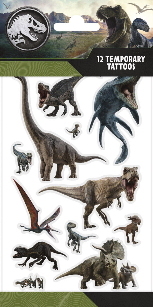Jurassic World set med 12 tatueringar