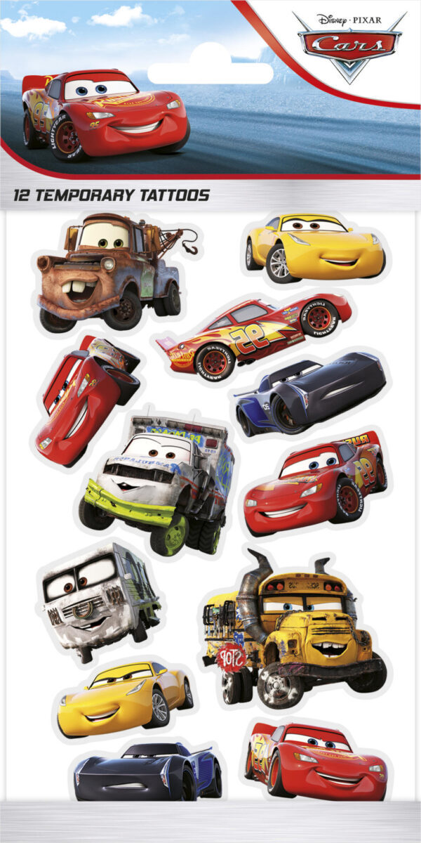 Disney Bilar Smile tatueringar set om 12