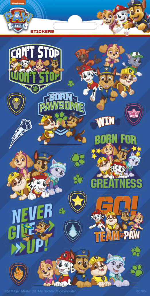 Paw Patrol Greatness klistermärke 20x10 cm