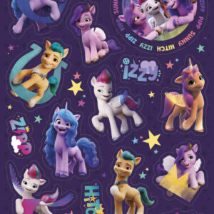 My Little Pony lila glittrig klistermärke