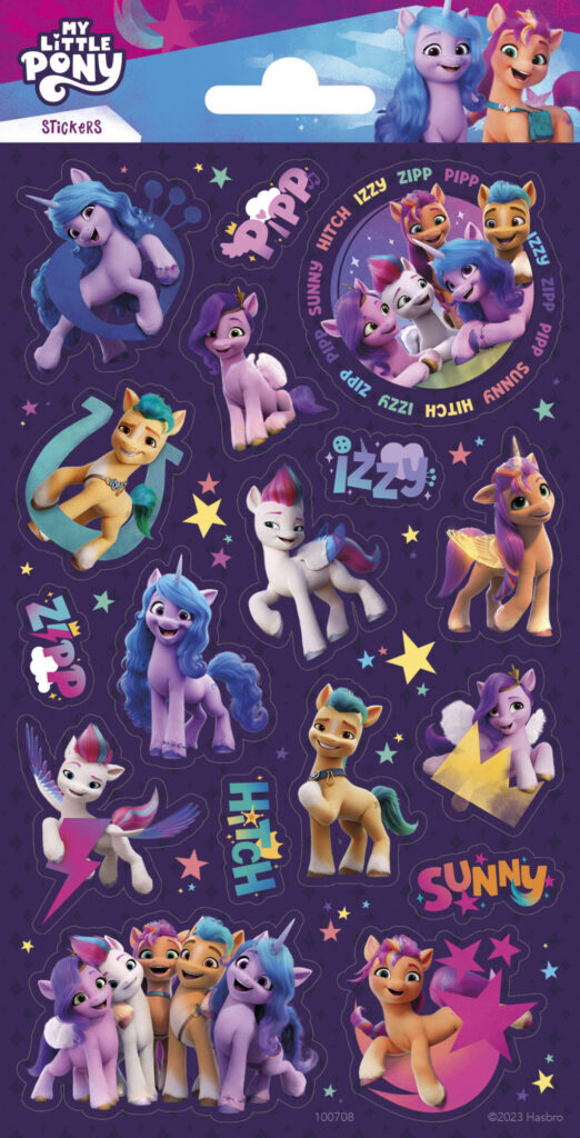 My Little Pony lila glittrig klistermärke