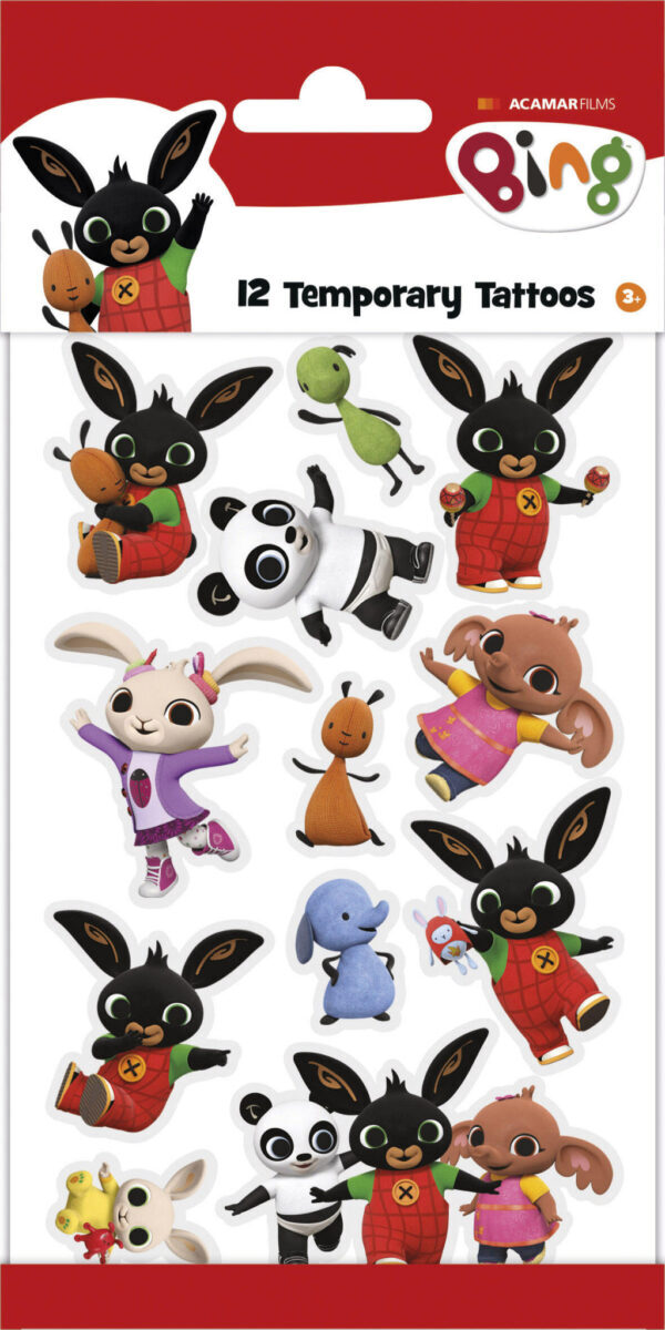 Bing Happy Day tatuering set med 12