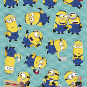 Minions galen glitterdekal