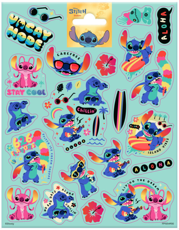 Disney Lilo and Stitch Chillin klistermärke 20x16 cm