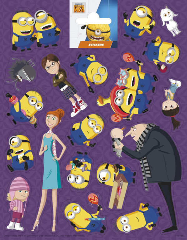 Minions familjeklistermärke 20x16 cm