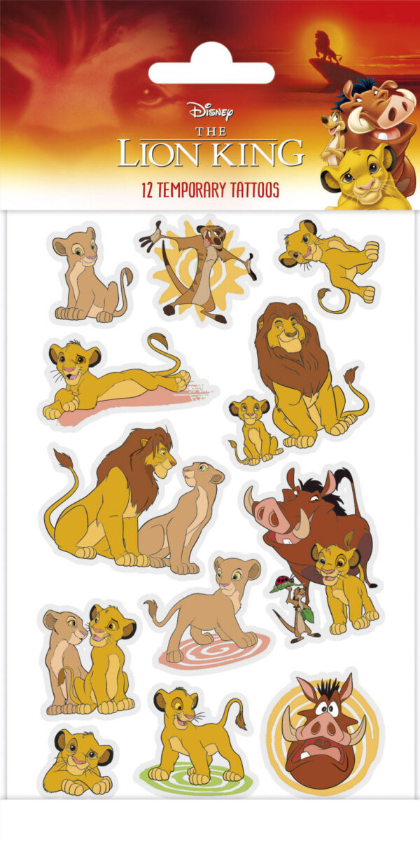 Disney Lejonkungen 12-delat tatuering set