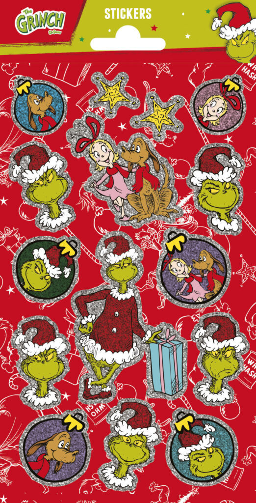 The Grinch presentfolieklistermärke 20x10 cm