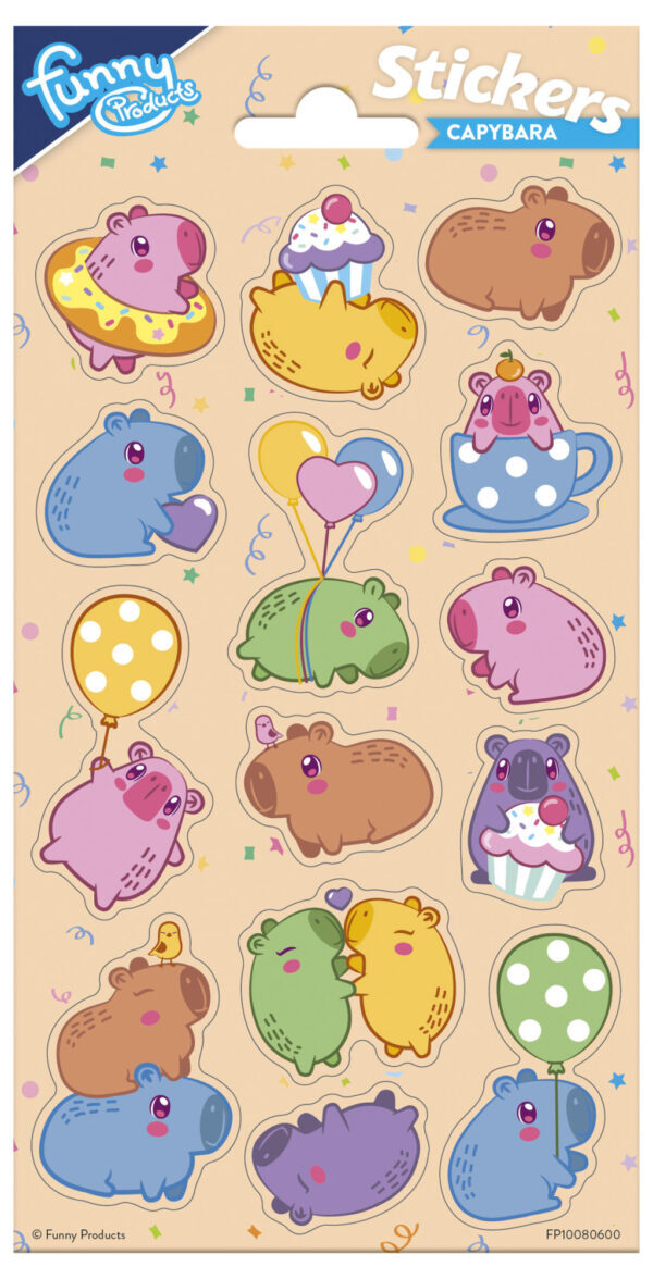 Capybara ballongklistermärke