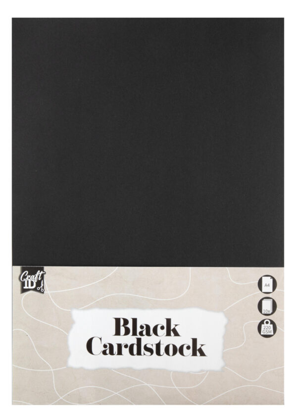 Colour Craft svart kartongpapper A4