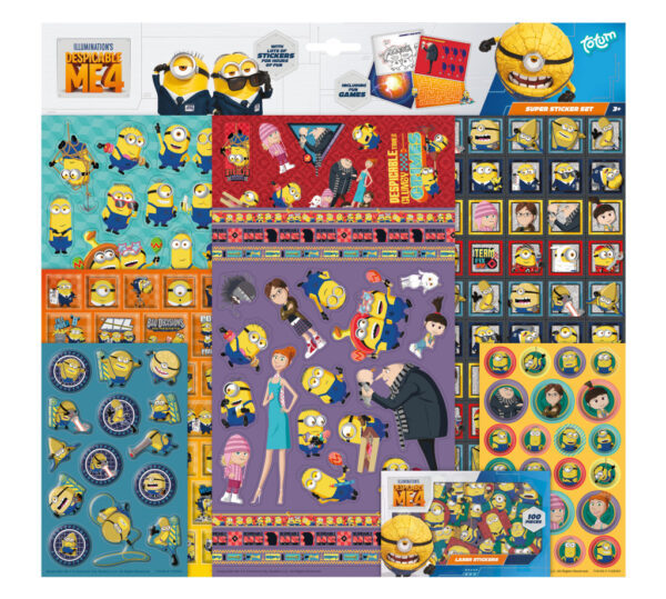 Minions klistermärkesset med spel