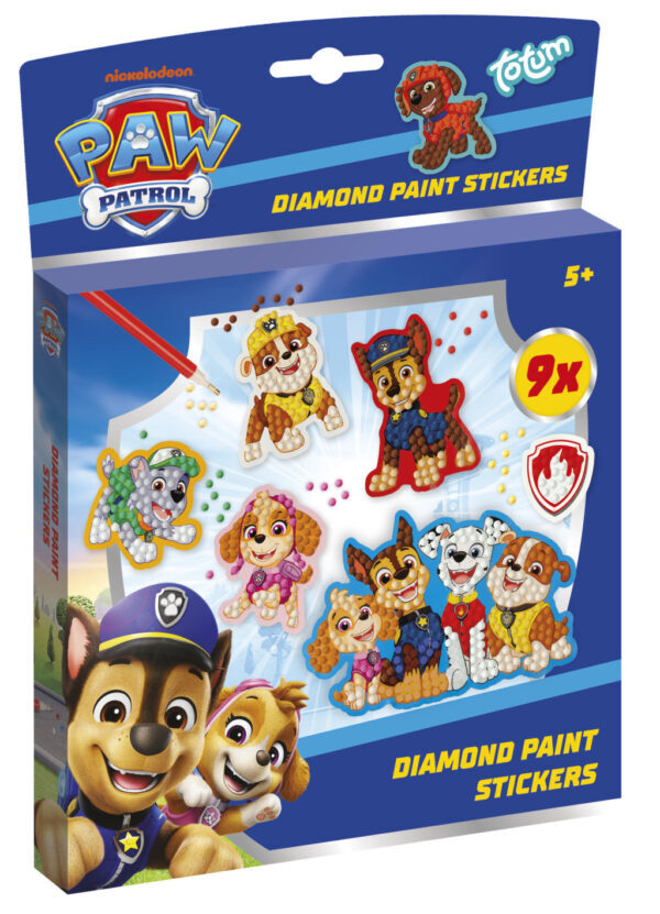 Paw Patrol Team diamantklistermärkesset med 9 delar