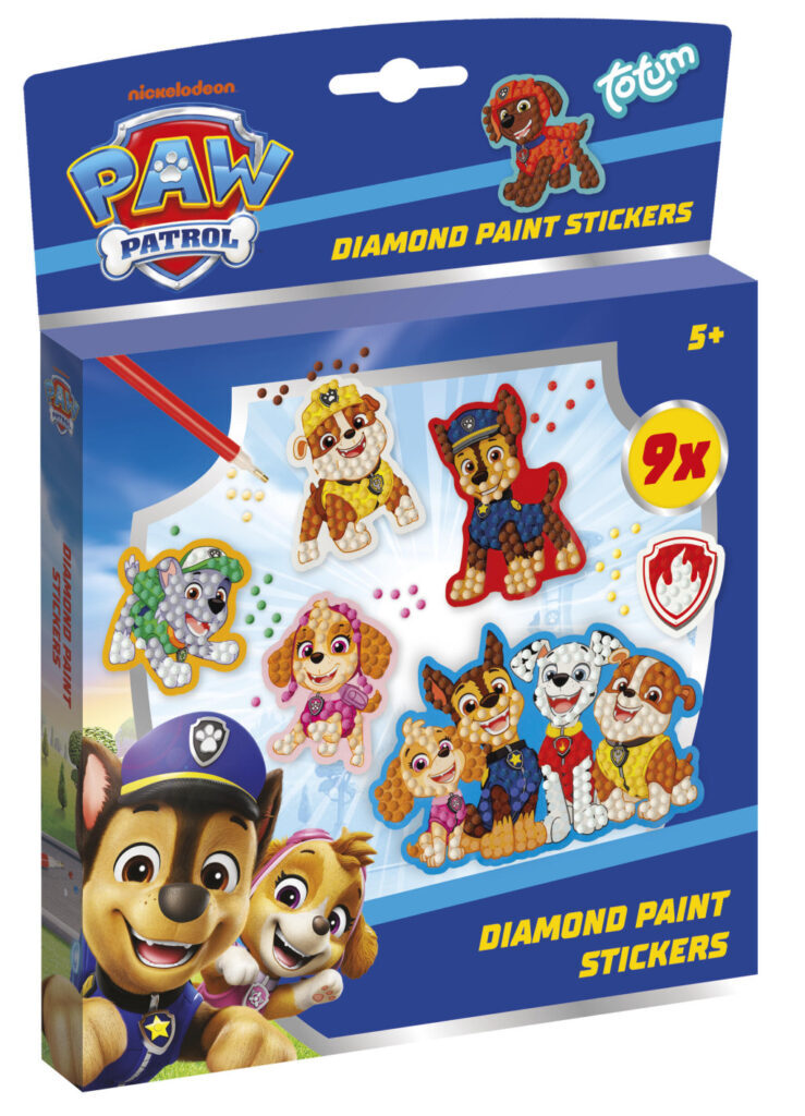 Paw Patrol Team diamantklistermärkesset med 9 delar