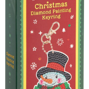Jul Snögubbe diamantmålning nyckelring kit