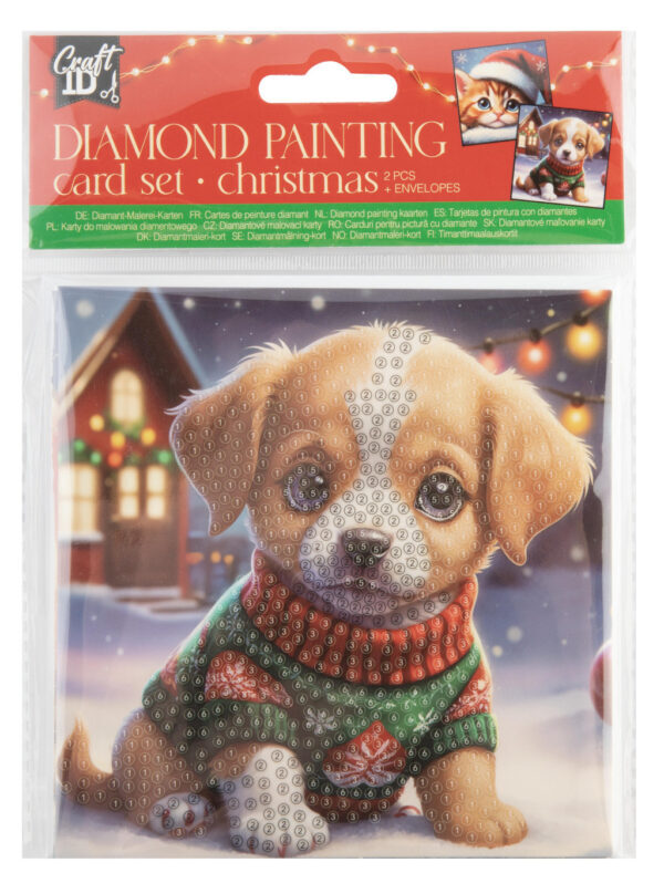 Christmas Animals Diamond Art 2-delars kortset med kuvert