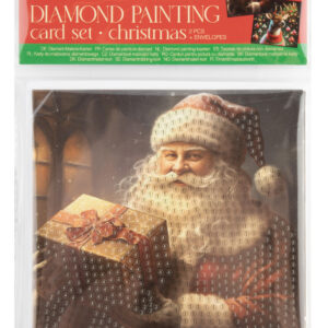 Julkortset med tomte och diamantprickar, 2 delar med kuvert