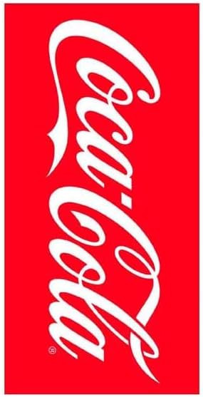 Coca-Cola röd badhandduk, strandhandduk 70x140 cm (snabbtorkande)